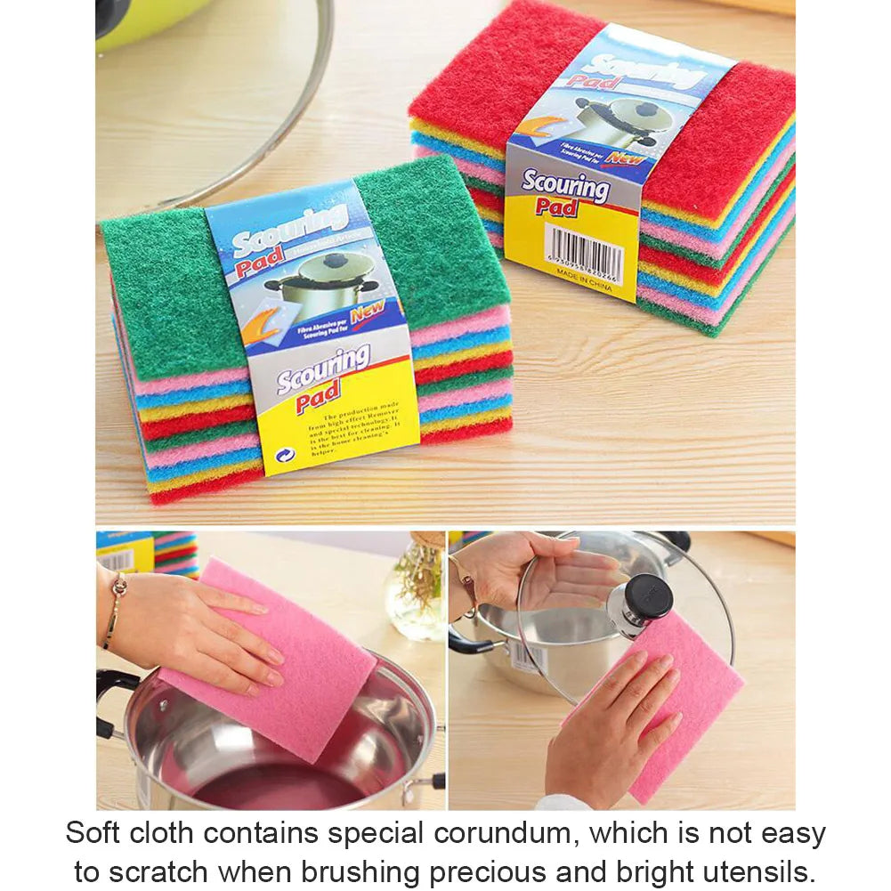 Scourer Dish Pads - 10pcs Strong Decontamination Rags