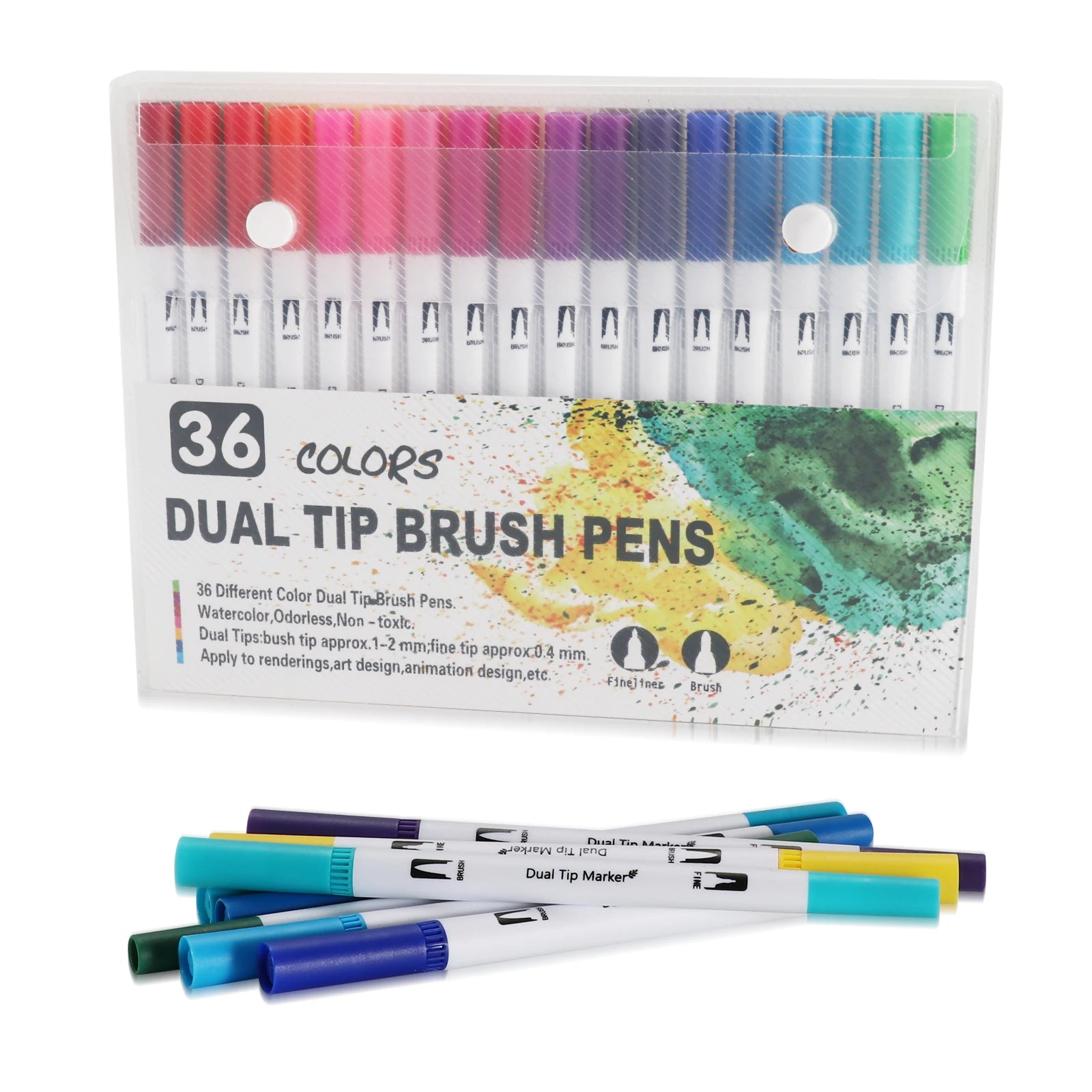 Watercolor Art Markers: 12/48/72/132 Colors Dual Tip Pens