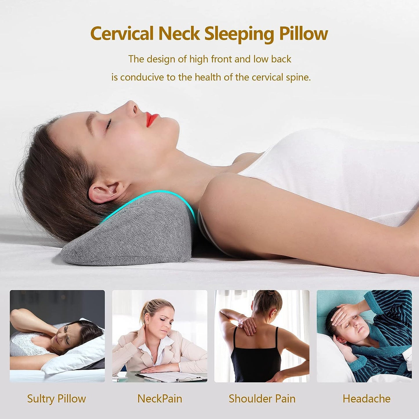 Memory Foam Cervical Pillow - Ergonomic Neck Support