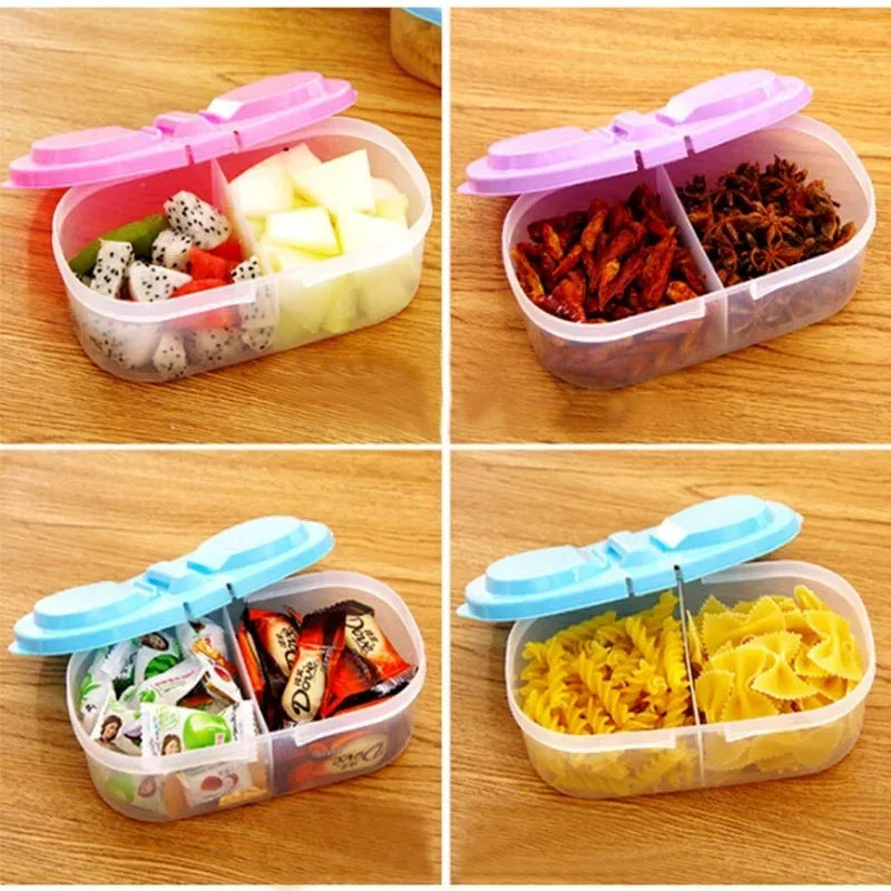 Healthy Plastic Food Container Portable Lunch Box Capacity Camping Picnic Food Fruit Container Storage Box for Kids Dinnerw
