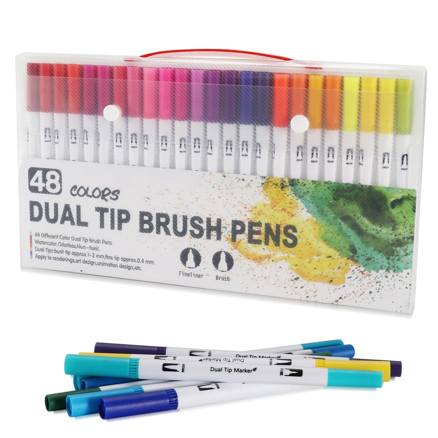Watercolor Art Markers: 12/48/72/132 Colors Dual Tip Pens