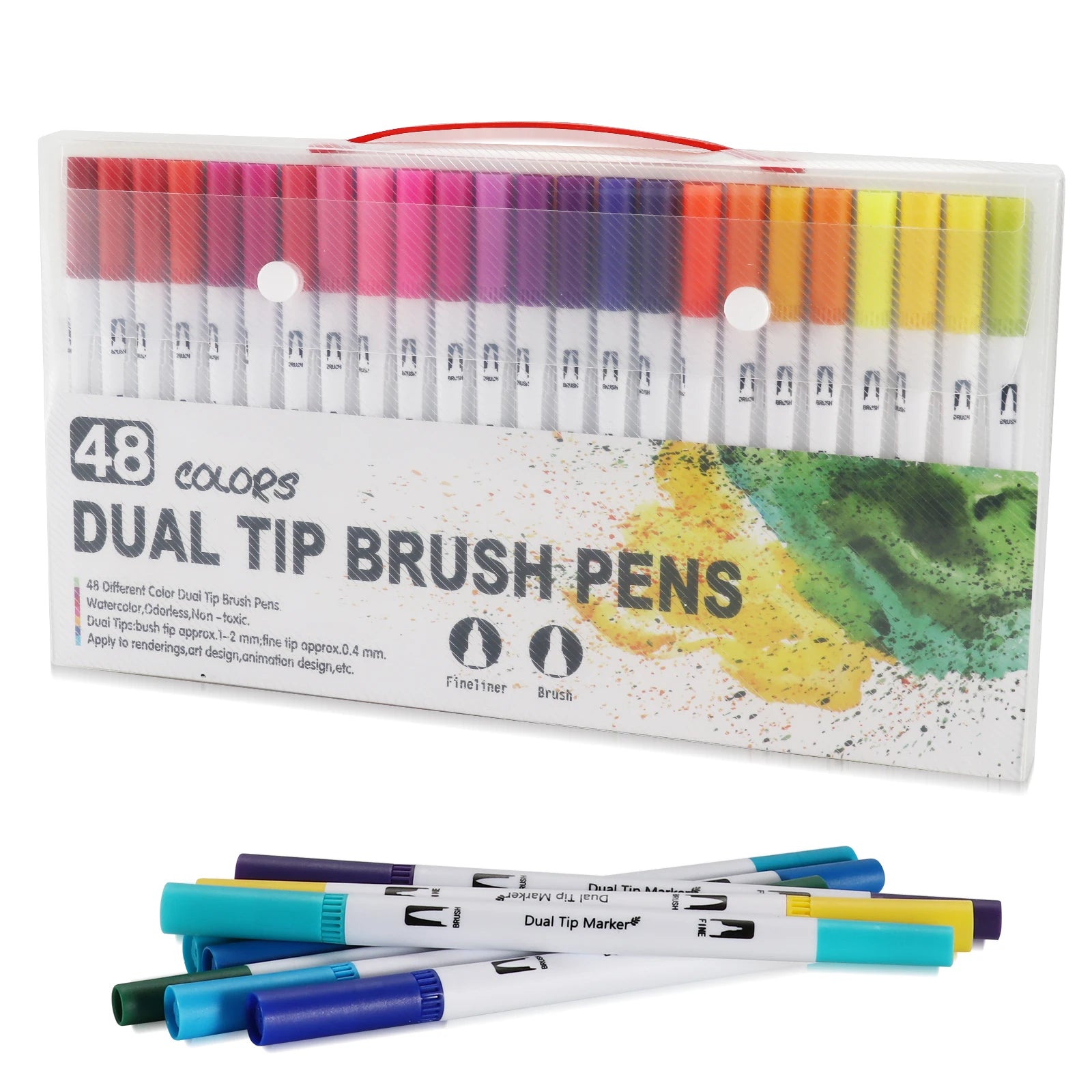 Watercolor Art Markers: 12/48/72/132 Colors Dual Tip Pens
