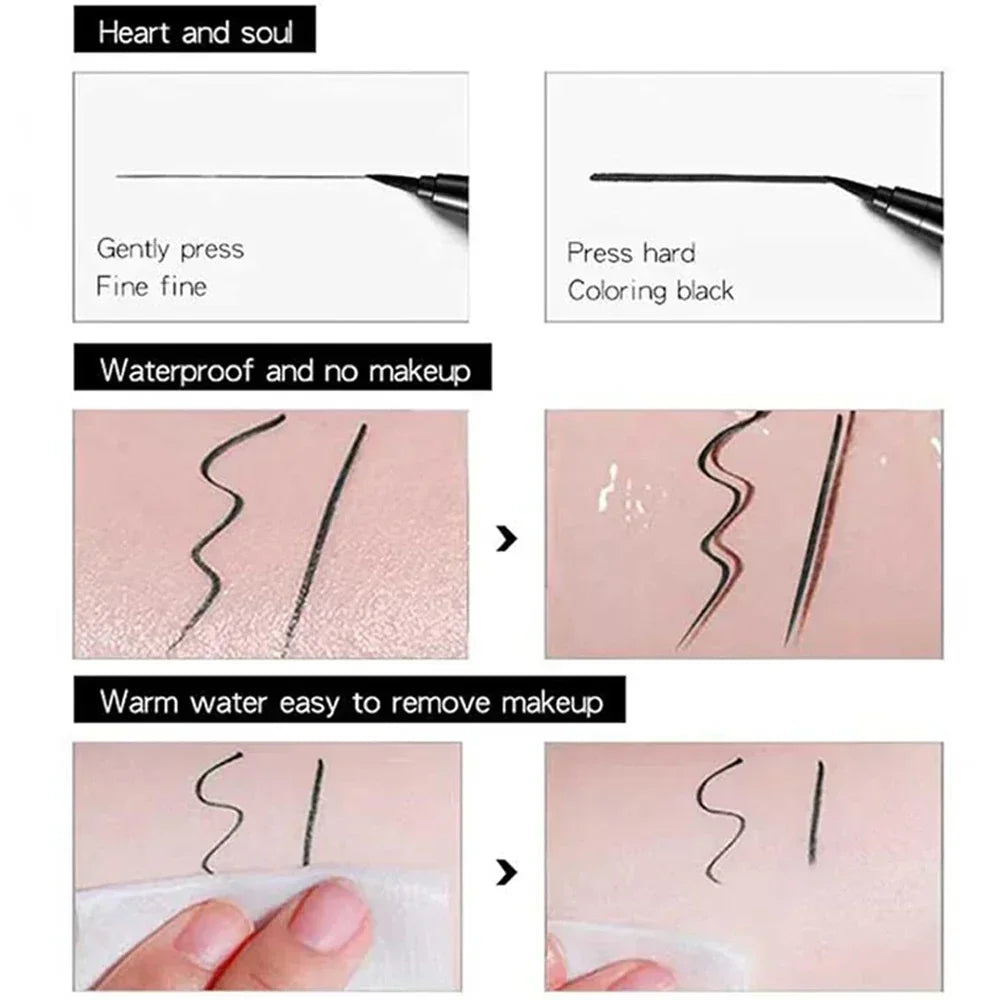 Quick-Dry Waterproof Eyeliner: Long-Lasting Matte Pencil