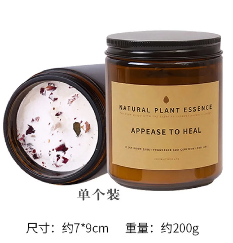 Scented Candles with Dried Flowers - No Holder Needed