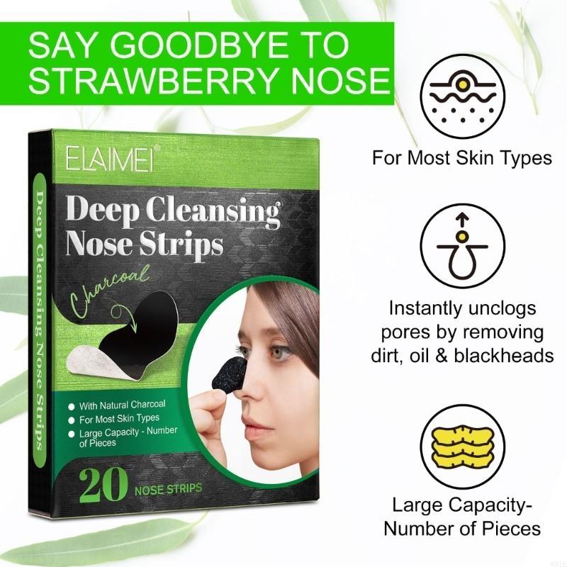 Yecuce Blackhead Removal Nose Strips - 20pcs Pore Cleaner for Face