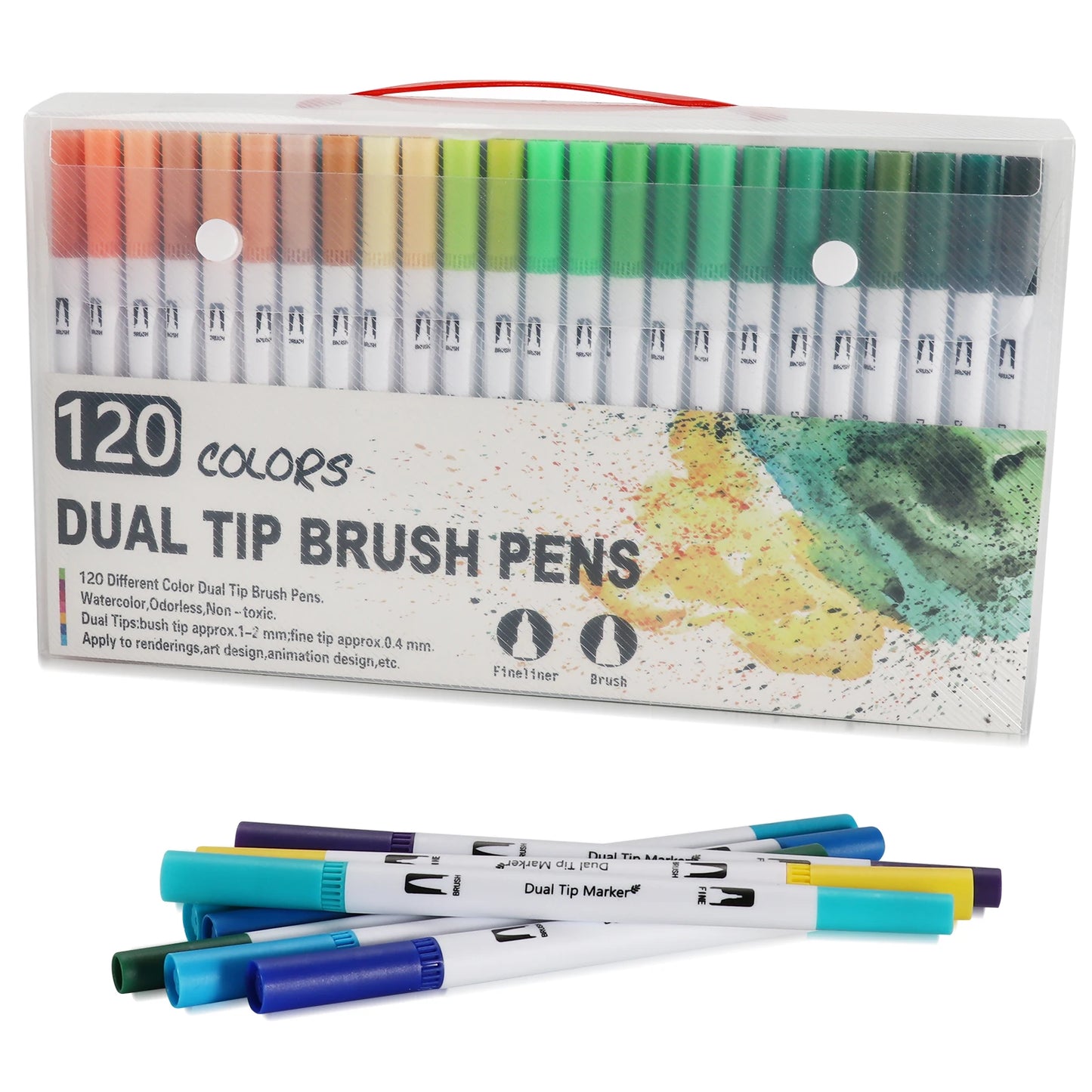 Watercolor Art Markers: 12/48/72/132 Colors Dual Tip Pens