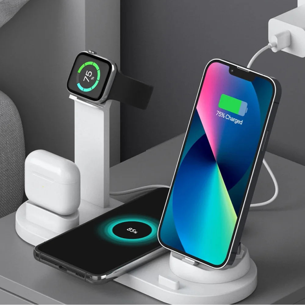 5-in-1 Wireless Charger for iPhone, Watch & AirPods Fast Dock