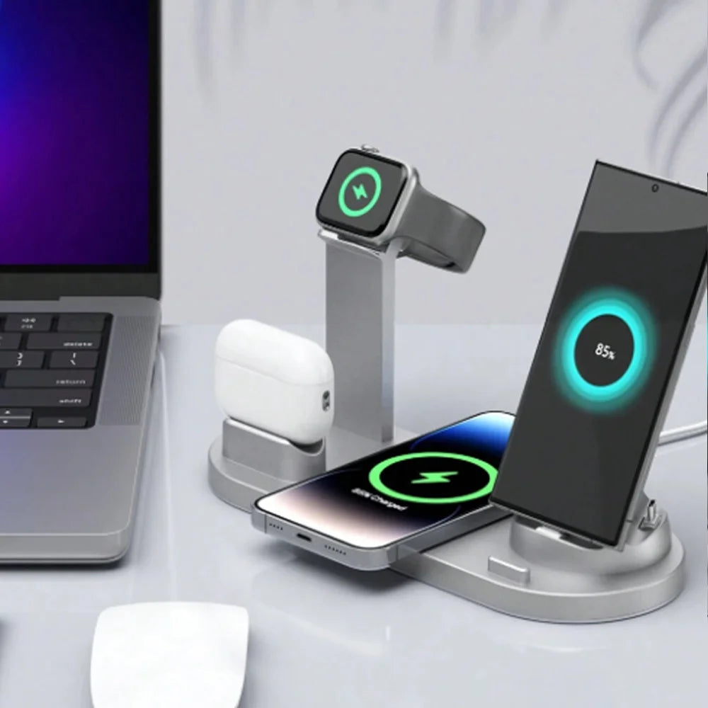 5-in-1 Wireless Charger for iPhone, Watch & AirPods Fast Dock
