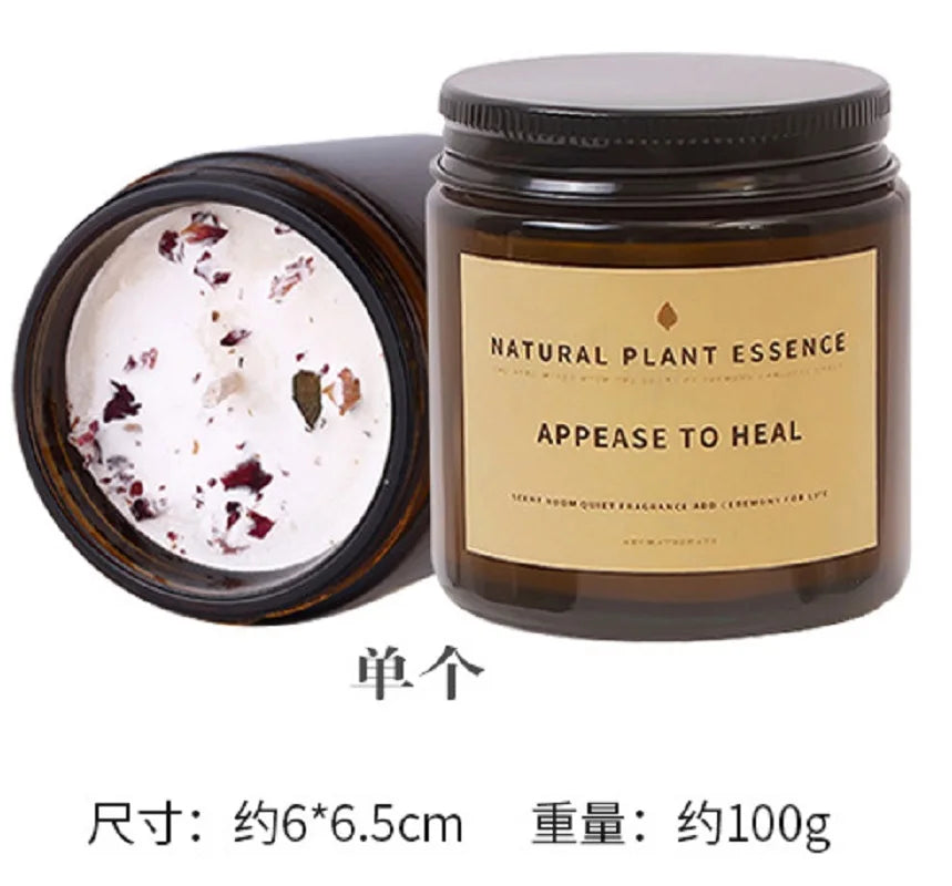 Scented Candles with Dried Flowers - No Holder Needed