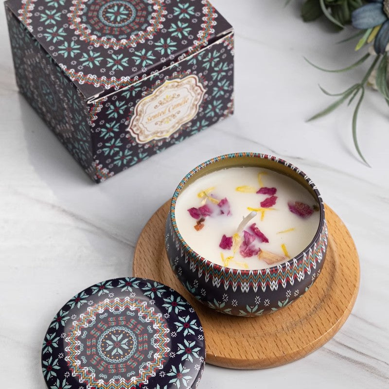 Vintage Scented Soy Candles - Floral Fragrance Gift Set