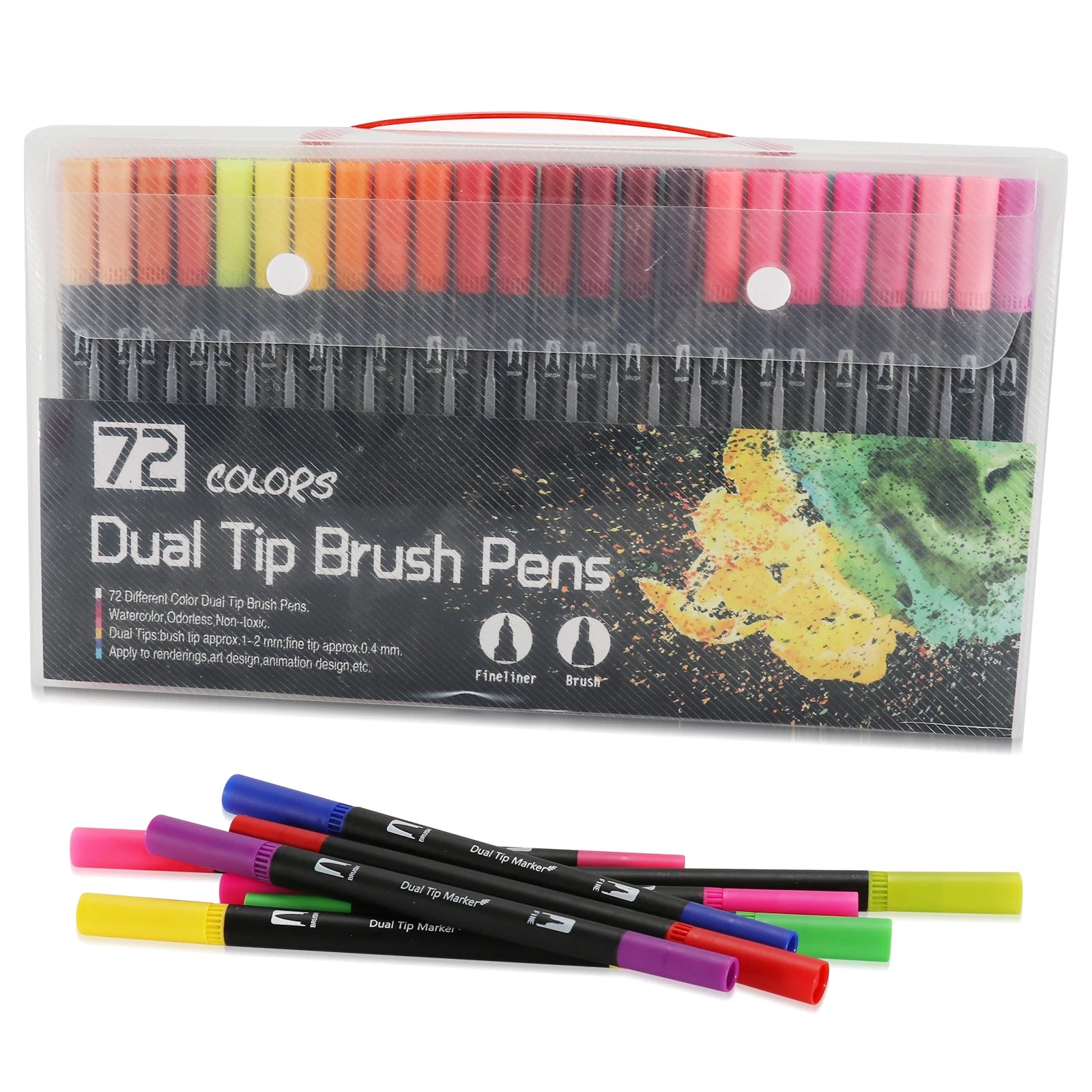 Watercolor Art Markers: 12/48/72/132 Colors Dual Tip Pens