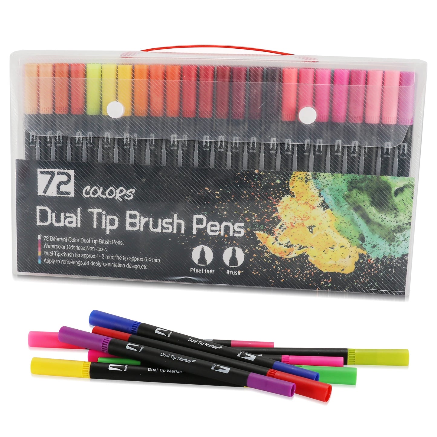 Watercolor Art Markers: 12/48/72/132 Colors Dual Tip Pens