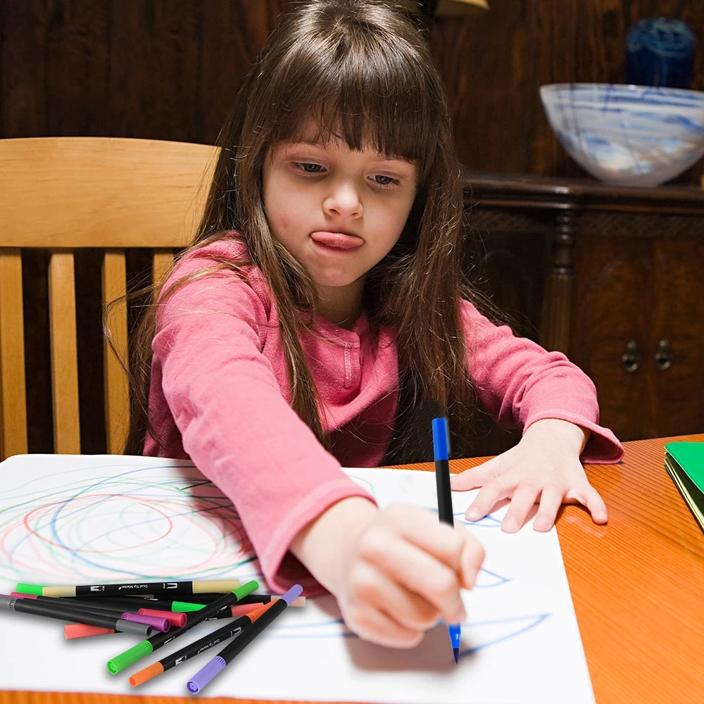 Watercolor Art Markers: 12/48/72/132 Colors Dual Tip Pens
