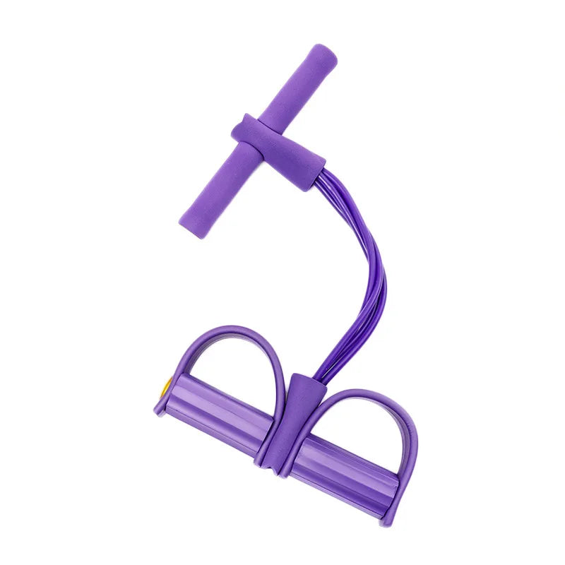 Resistance Bands 4 Tube Latex Pedal Exerciser for Fitness