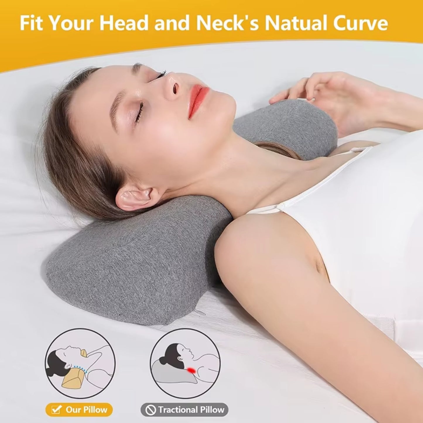 Memory Foam Cervical Pillow - Ergonomic Neck Support