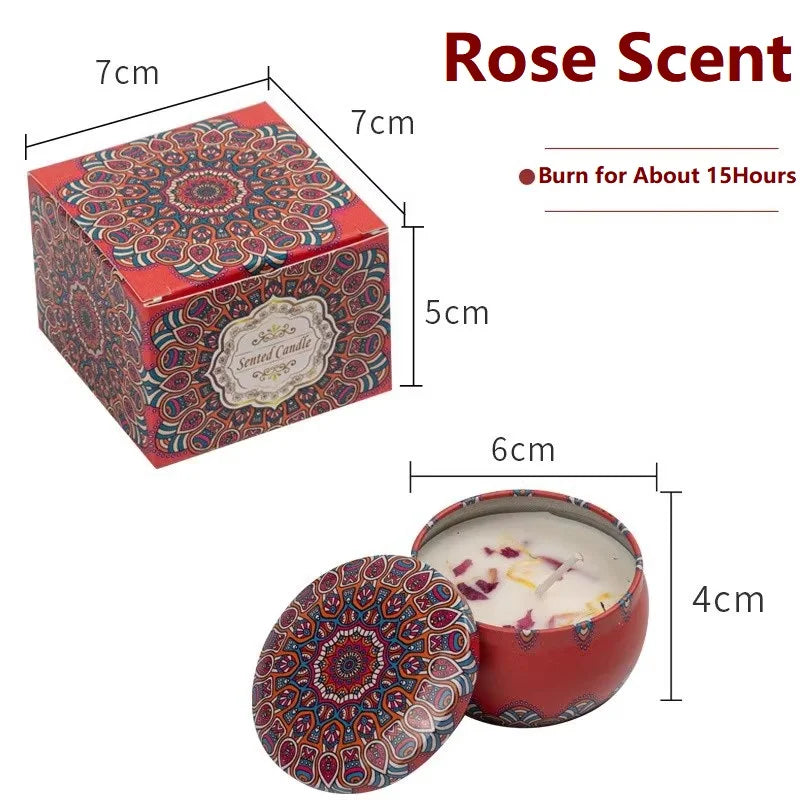 Vintage Scented Soy Candles - Floral Fragrance Gift Set