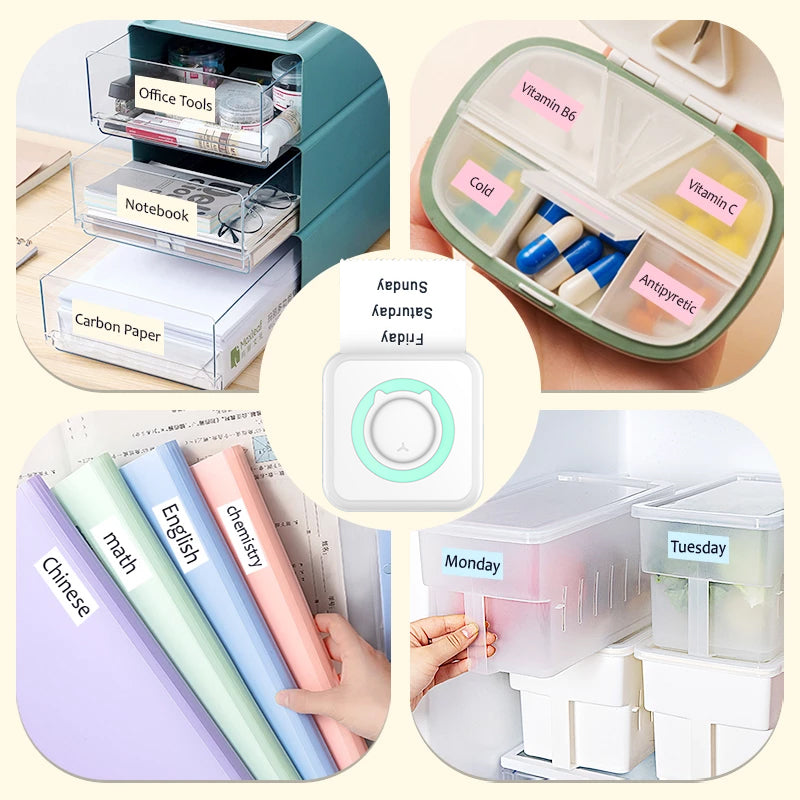 Portable Mini Thermal Printer BT 203dpi Photo Label