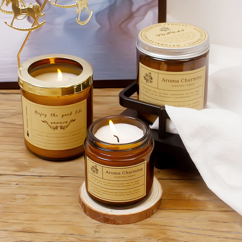Scented Candles with Dried Flowers - No Holder Needed