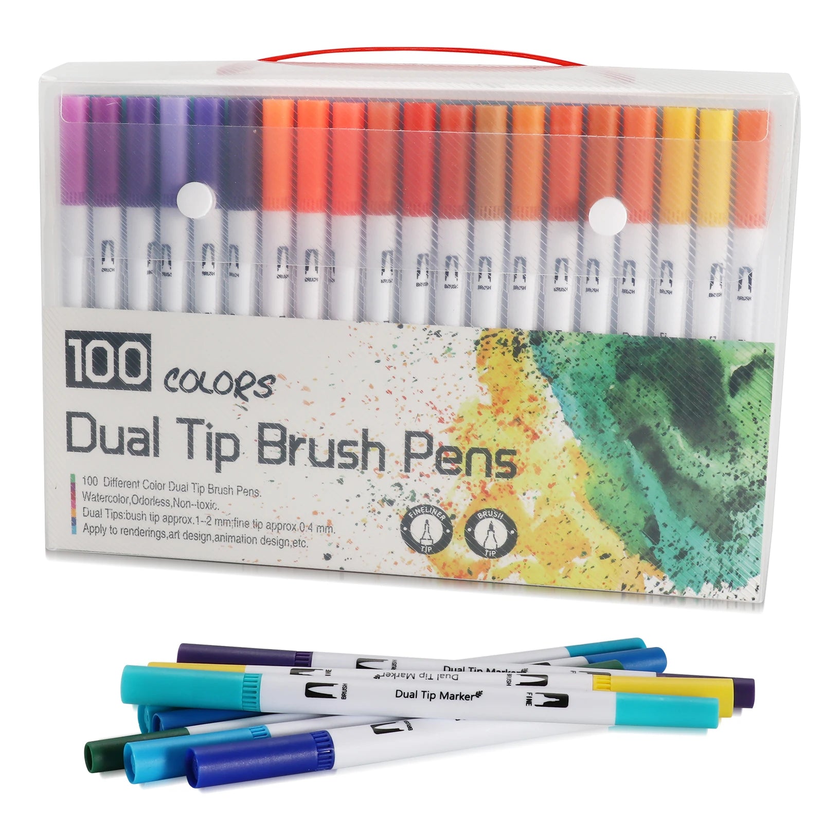 Watercolor Art Markers: 12/48/72/132 Colors Dual Tip Pens