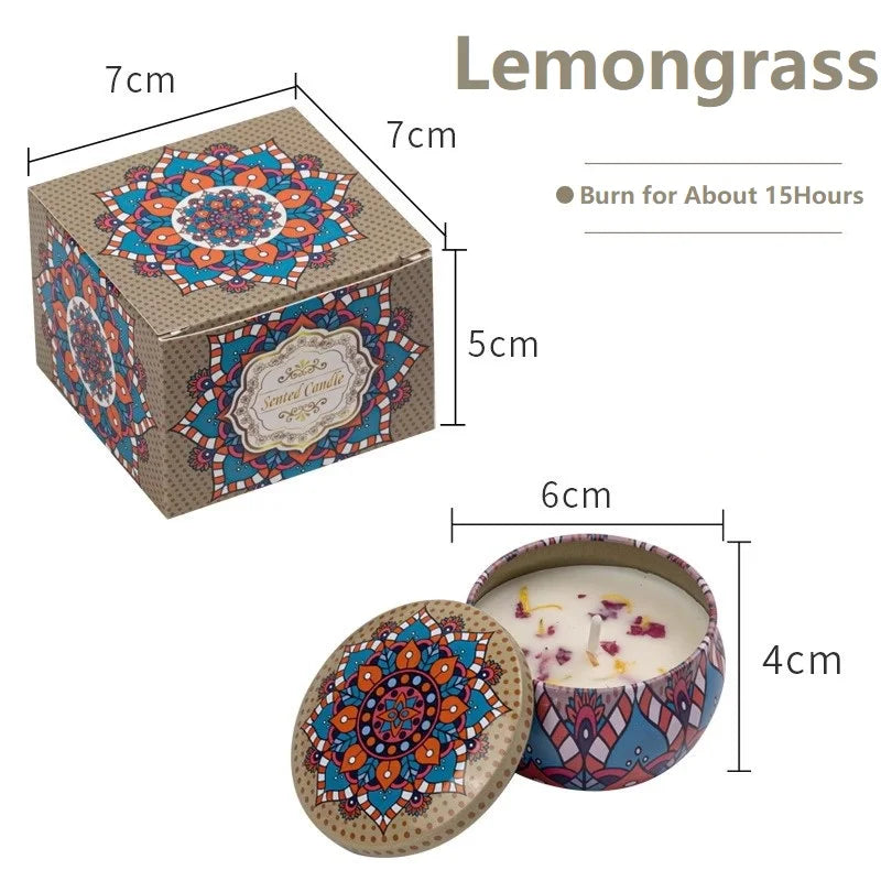Vintage Scented Soy Candles - Floral Fragrance Gift Set