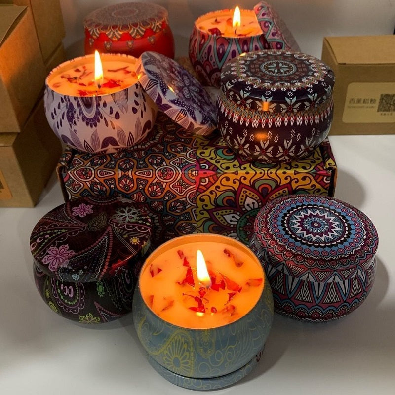 Vintage Scented Soy Candles - Floral Fragrance Gift Set