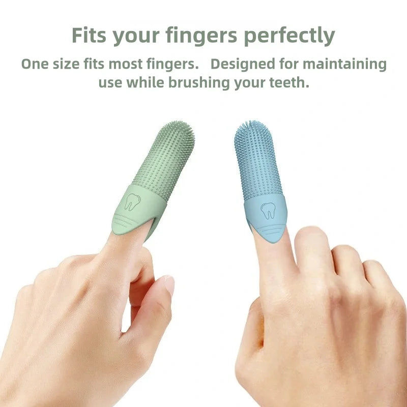Dog Toothbrush 360° Finger Brush - Food Grade Silicone