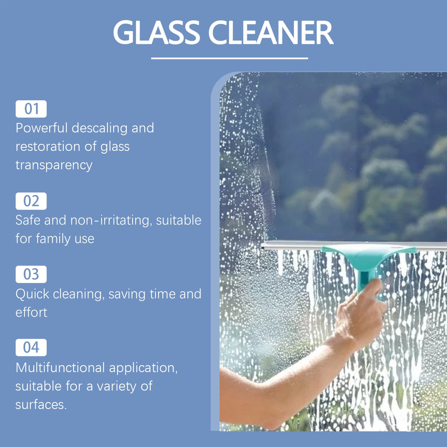 Window Descaling Spray - Brighten Shower Glass & Remove Limescale