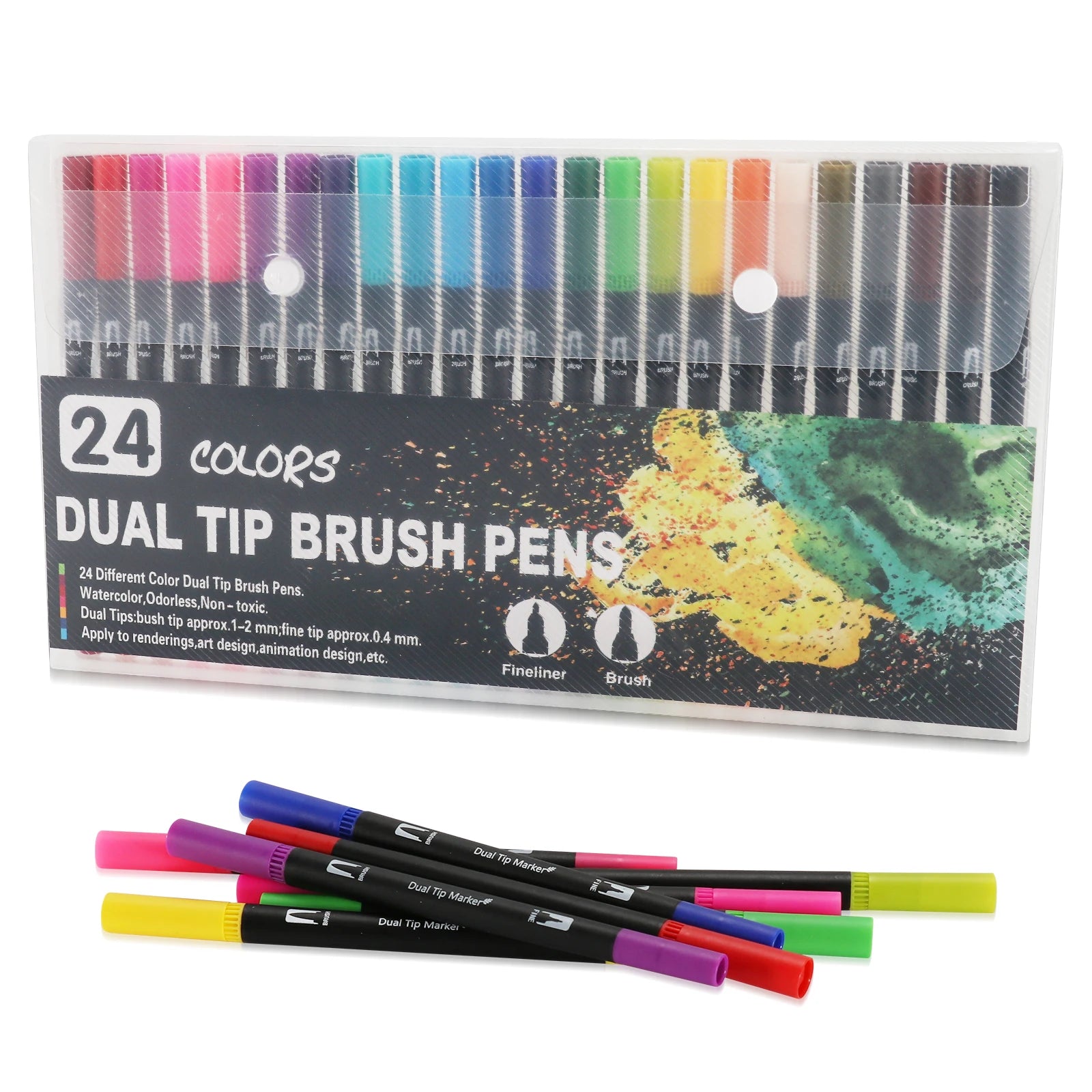 Watercolor Art Markers: 12/48/72/132 Colors Dual Tip Pens