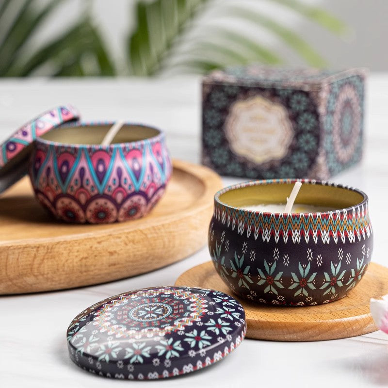 Vintage Scented Soy Candles - Floral Fragrance Gift Set