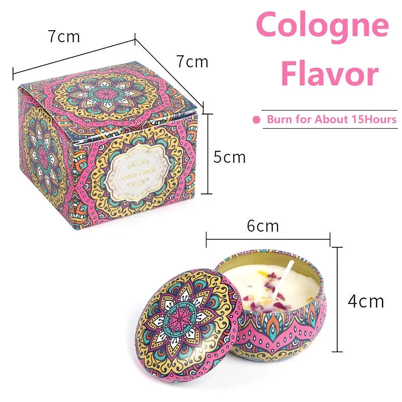 Vintage Scented Soy Candles - Floral Fragrance Gift Set