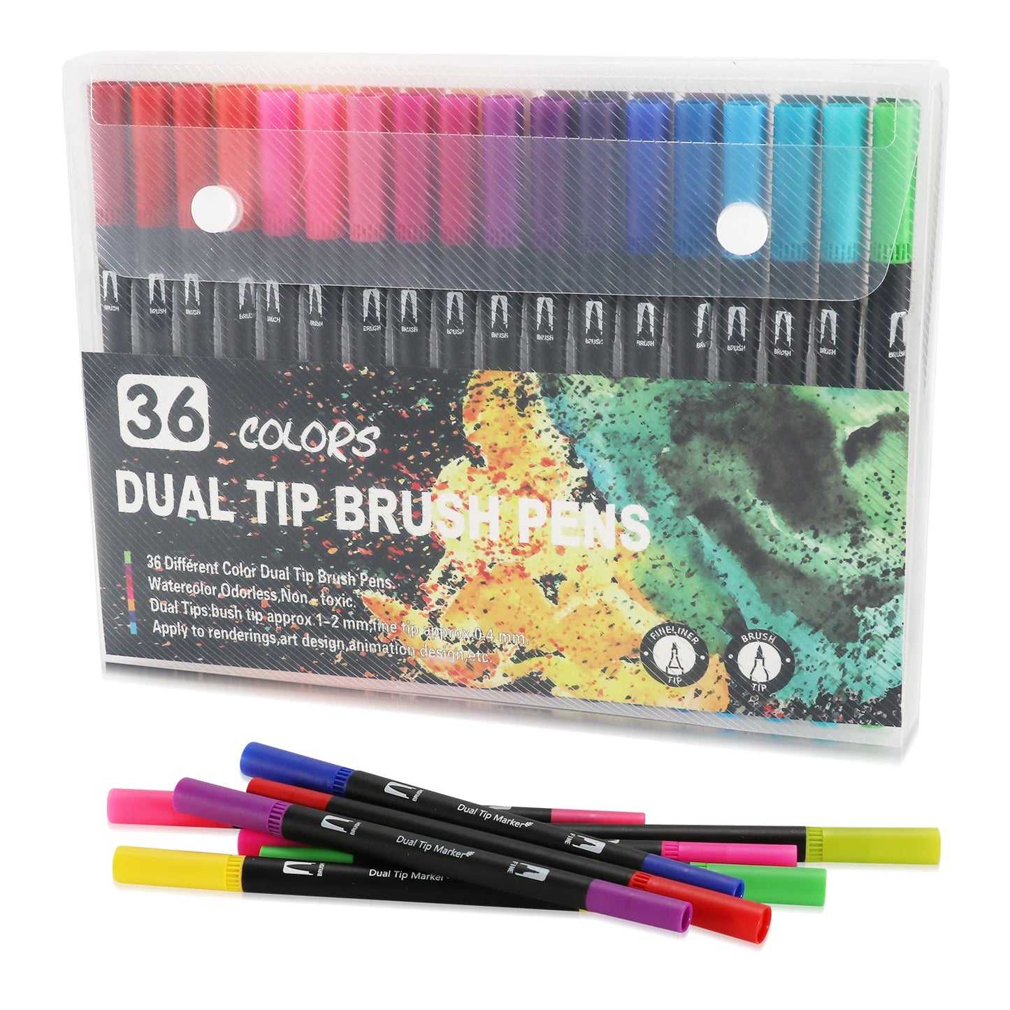 Watercolor Art Markers: 12/48/72/132 Colors Dual Tip Pens