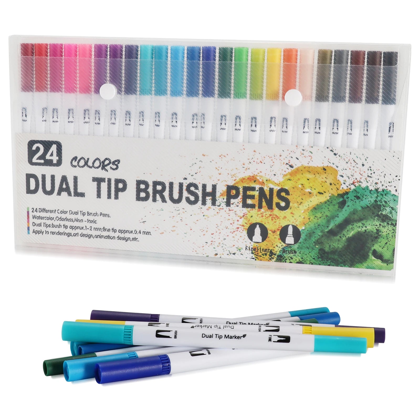 Watercolor Art Markers: 12/48/72/132 Colors Dual Tip Pens