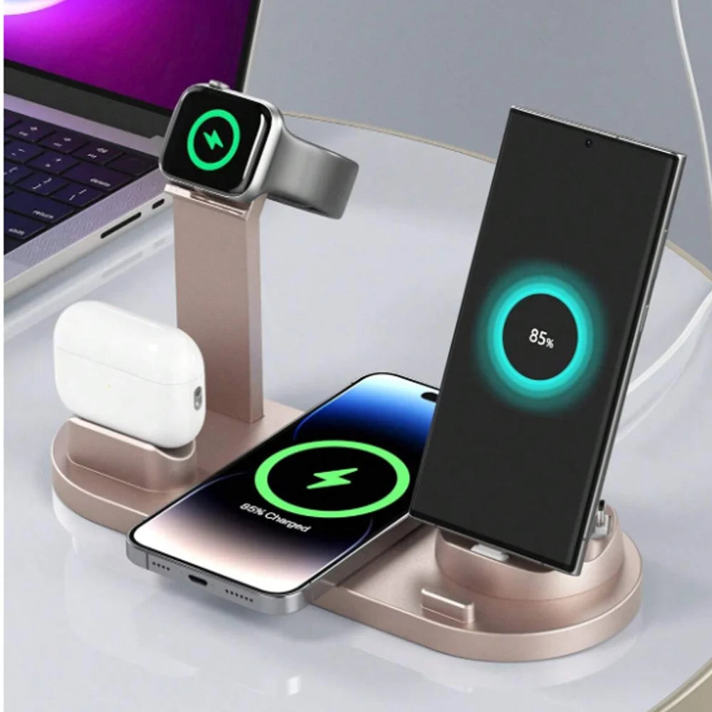 5-in-1 Wireless Charger for iPhone, Watch & AirPods Fast Dock