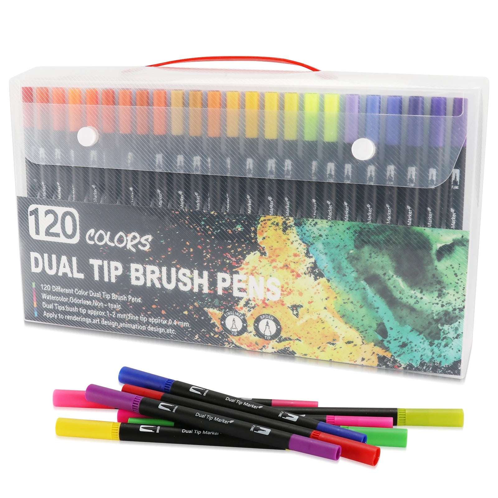 Watercolor Art Markers: 12/48/72/132 Colors Dual Tip Pens