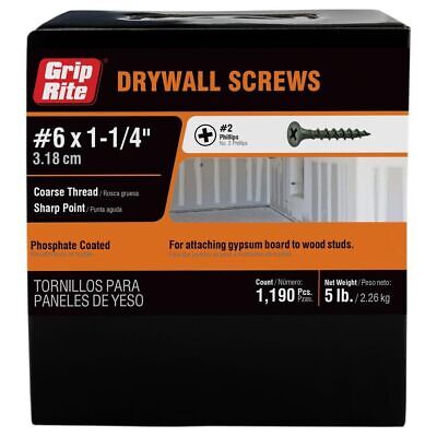 Grip Rite, Black 114CDWS5, 1290 Count