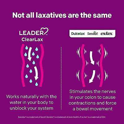Leader ClearLax Laxative Powder 17.9 Ounce, 30 Doses (Pack of 3)