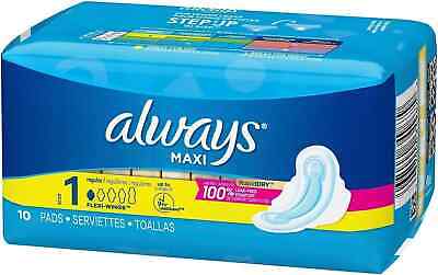 Always Pad Maxi 8 Hour Protection, 10 pads per unit - Pack of 15