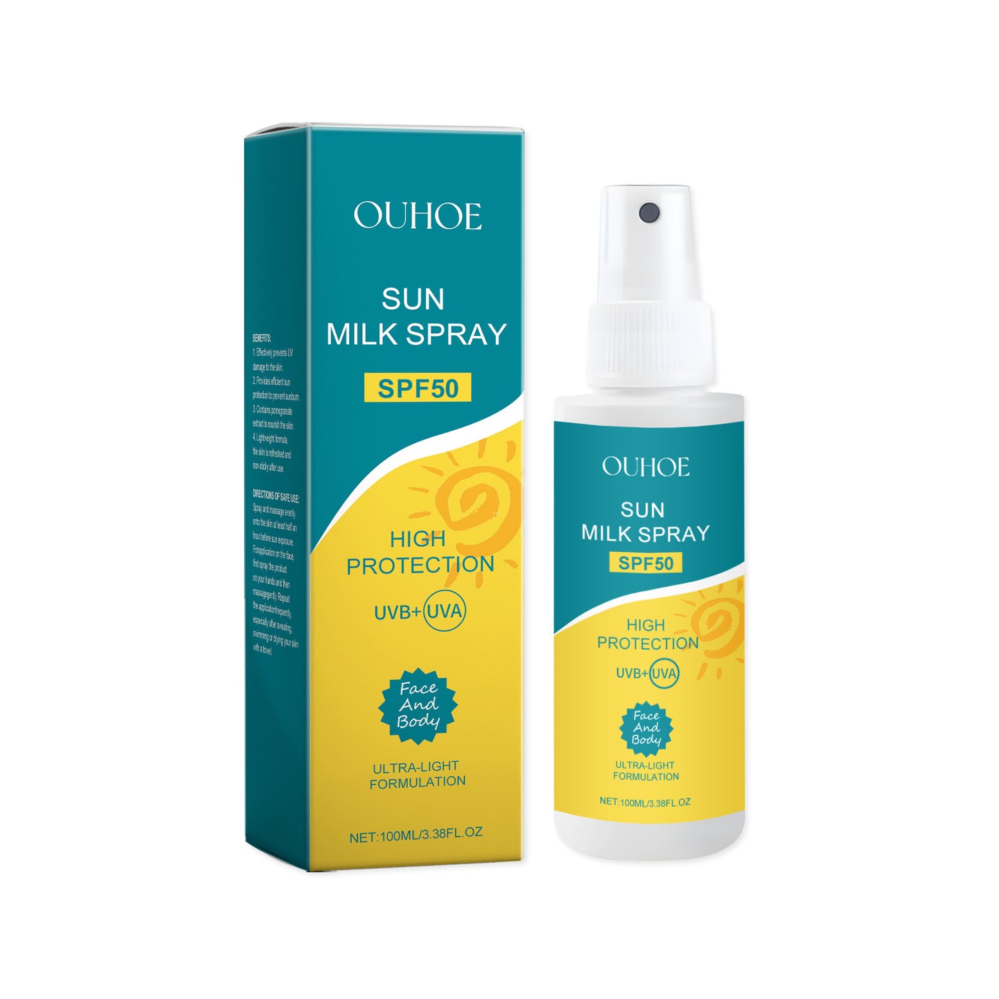 Anti UV Sunscreen Spray - Waterproof & Sweat Proof