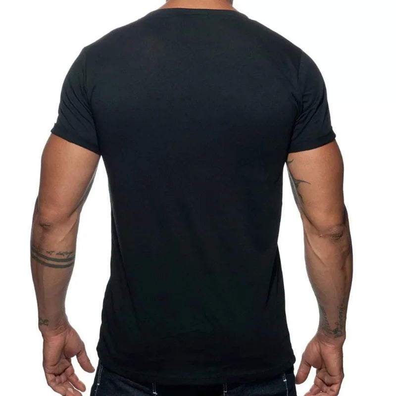 Men's Summer Cotton T-Shirts 2024 - O Neck Stretch Solid