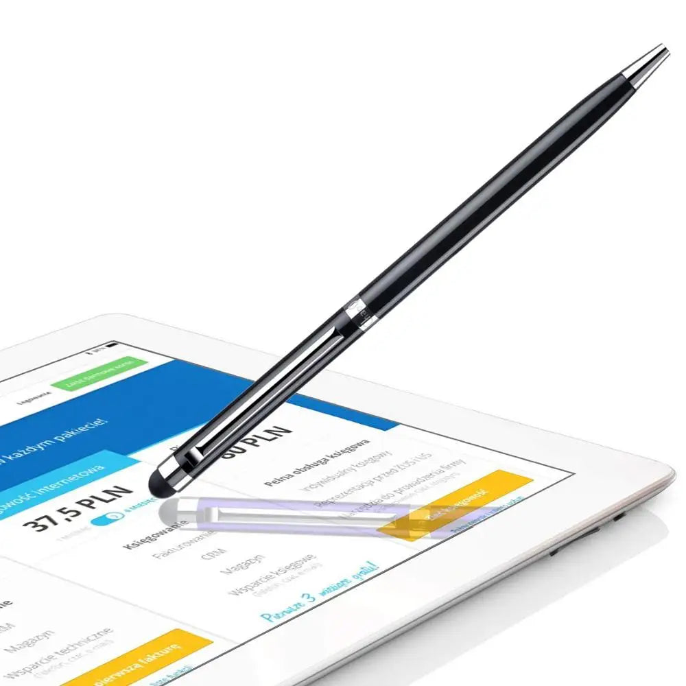 Mini Metal Stylus Pen: 2-in-1 Touch & Ballpoint for iPhone/iPad