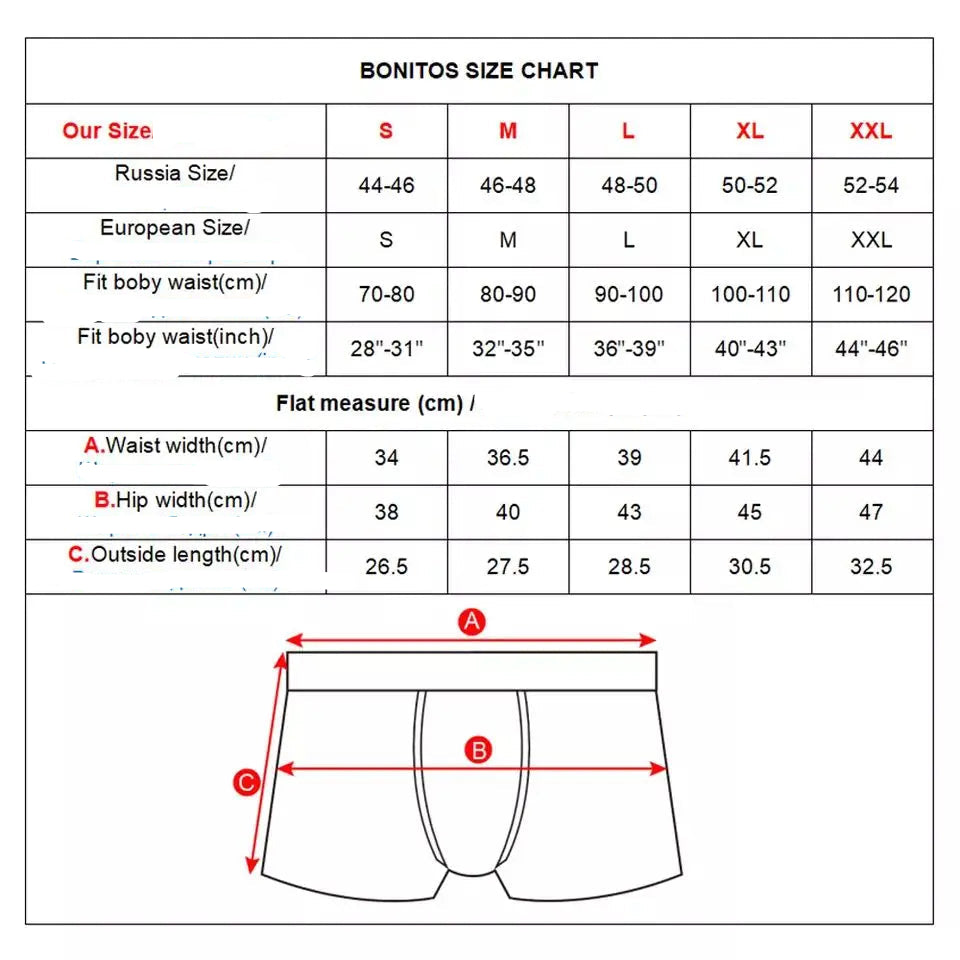 Men's Sexy Cotton Boxers - Fashion Underwear Shorts