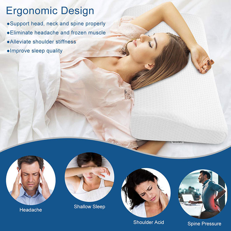 Memory Foam Orthopedic Pillow - Cervical Neck Support