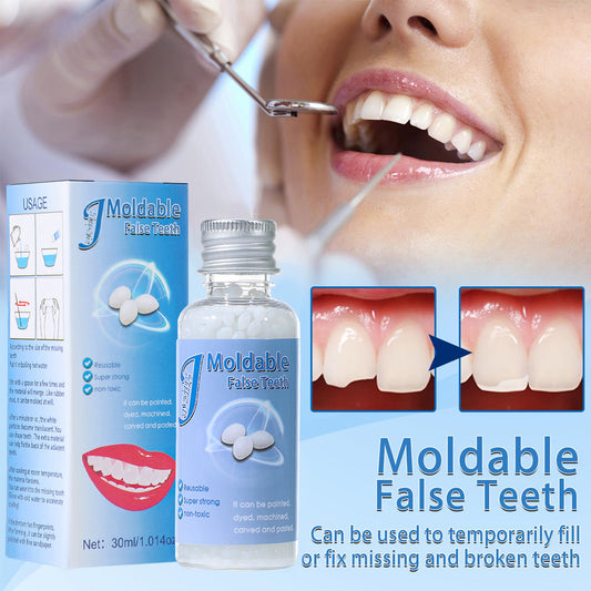 Solid Denture Adhesive: Fill Gaps, 30ml Reusable Solution