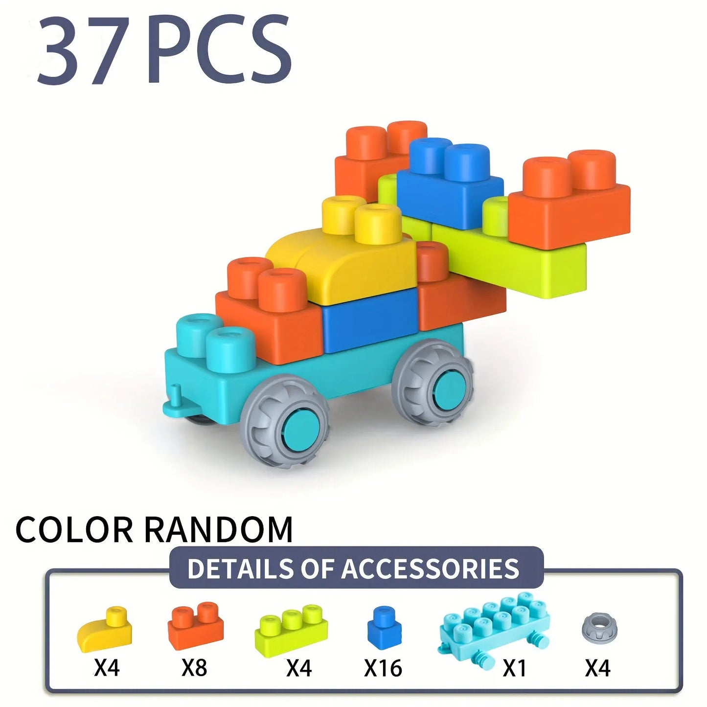 Large Soft Rubber Building Blocks for Kids - Chewable & Safe