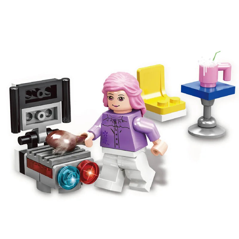 SLUBAN Girl Food Truck Building Blocks Toy Set