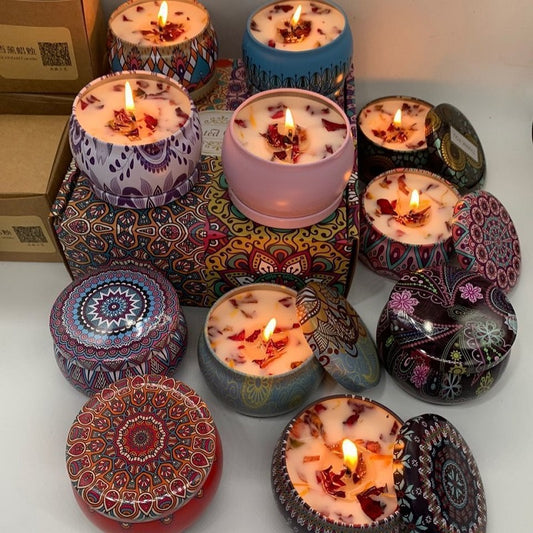 Vintage Scented Soy Candles - Floral Fragrance Gift Set