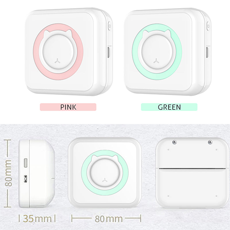 Portable Mini Thermal Printer BT 203dpi Photo Label