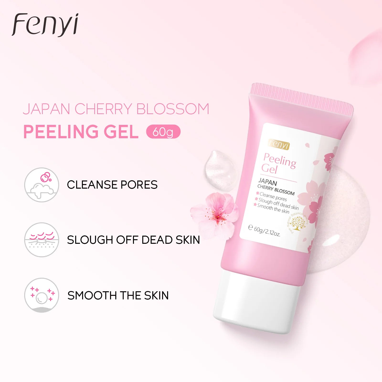 Sakura Exfoliating Gel: Deep Clean & Brighten Skin 60g