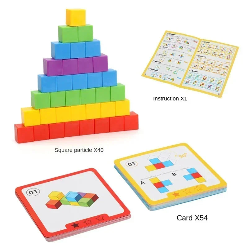 Montessori Block Puzzle Toy - Boost Spatial Logic & Math Skills