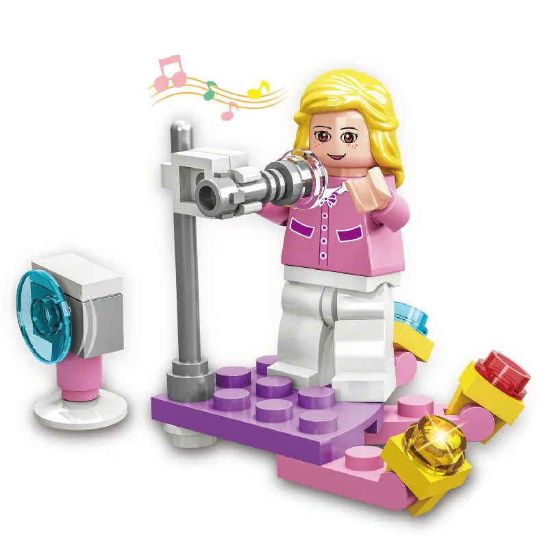 SLUBAN Girl Food Truck Building Blocks Toy Set